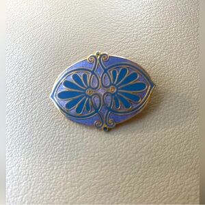 Blue and Gold Decorative Brooch